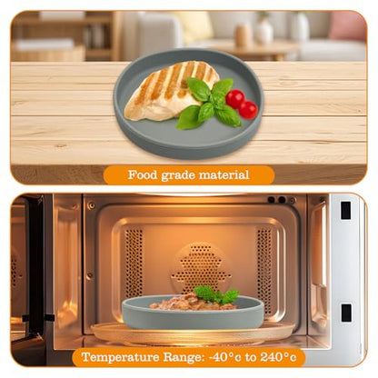 Silicone Dog Food Plate Shallow Dog Bowl Flat Cat Dish 2 Pack Small Puppy Plates for Small Dogs and Cats Whisker Fatigue Pet Feeding Bowls for Dry and Wet Food (Light Brown) - color: 2 Pcs - (Light Brown)