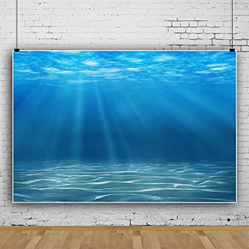 Underwater World Background 13x10ft Undersea World Sunlight Deep Sea Blue Water Sun Ray Backdrop Seabed Children Birthday Party Home Decoration Kid Boy Newborn Photo Studio Aquarium Background - size: 13x10ft