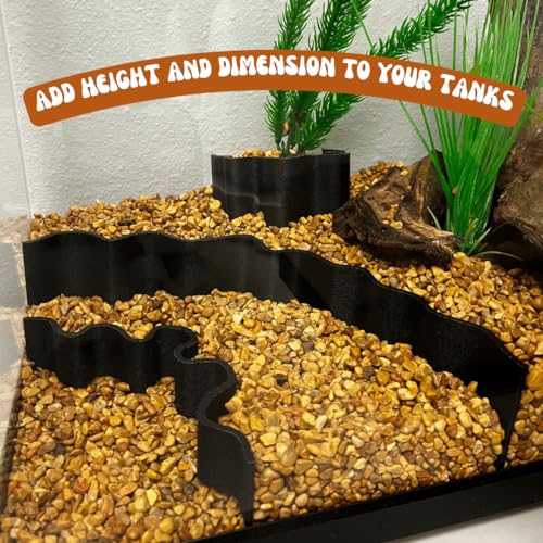 REEFSHAPE Aquarium or Terrarium Substrate Cliffs Combo Pack | Separate Substrate Layers in Aquariums or Terrariums to Create Cliffs & Depth | Made in USA (Cliff Combo, Black) - color: Cliff Combo, Black