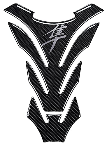 Real Carbon Fiber Motorcycle Tank Pad Gas Oil Fuel Tank Pad Vinyl Decal Tank Protector Motorcycle Stickers For HAYABUSA All Models（Grey）