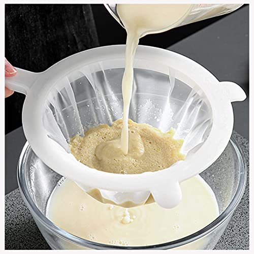 Kitchen Ultra-Fine Nylon Mesh Strainer Food Yogurt Mesh Sieve Plastic Mesh Colander with Handle Mini Brine Shrimp Separation Net for Filtering Juice Juice Milk Honey (200Mesh) - size: LW200