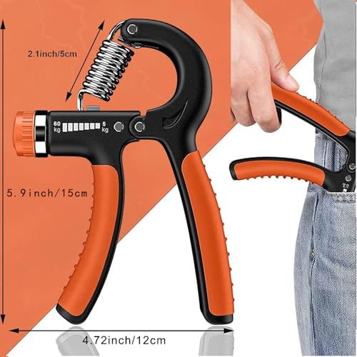 Grip Strengthener 2 Pack Adjustable Resistance 5-60kg Hand Forearm Wrist Finger Workout - color: Green