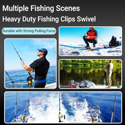 High Strength Fishing Swivels Stainless Clips Steel Snap Swivels Barrel Connector Saltwater Swivel Fishing Rolling Black Nickel - size: Size 10+S (42lb) 50 pcs