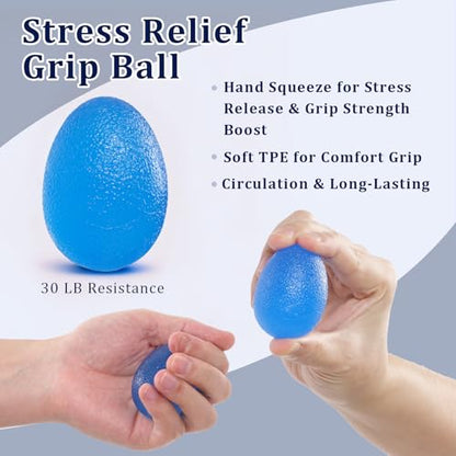 CYFIE Grip Strength Trainer Kit Adjustable 10-132Lbs Hand Exerciser Counter - color: Blue