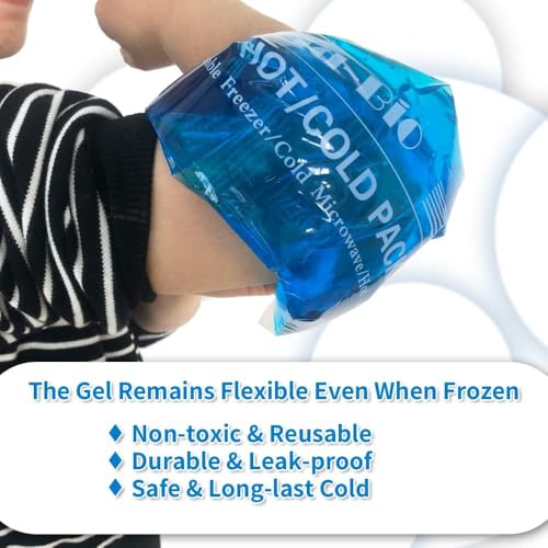 Large Reusable Gel Ice Pack for Injuries for Shoulder, Back(2 Packs) | 12.4'' x 8.3'', Gel Cold Compress for Pain, Injuries,Surgery-Flexible Soft Hot and Cold Packs for back, neck, wrist - style: LARGE 2 PACKS