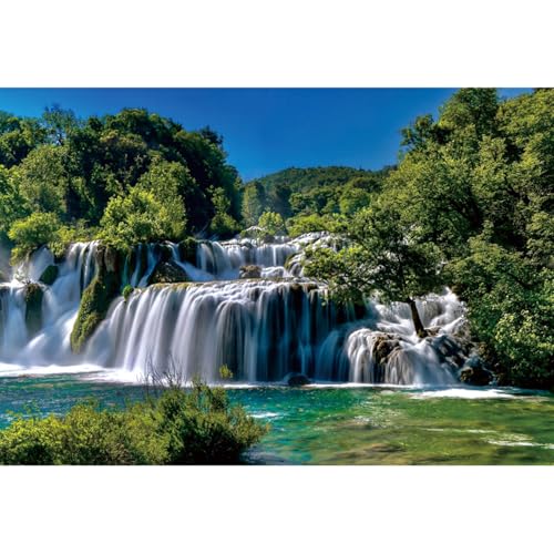 YongFoto Outdoor Nature Scenery Backdrop 6x4ft Lake Mountains Waterfall Forest Pine Blue Sky Spring Photography Background Party Banner Room Decor Travel Portraits Photoshoot Wallpaper Studio Props - color: Style 6, size: 6ftx4ft