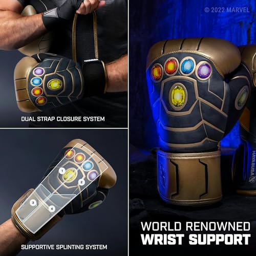 Hayabusa Marvel Hero Elite Boxing Gloves - color: Thanos, size: 12oz