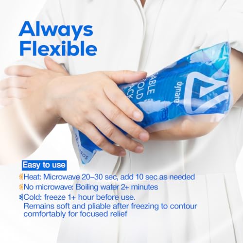 Dynarex Reusable Hot and Cold Gel Packs - 5" x 11" - Multi Purpose Compress for Injuries - Easy to Microwave or Freeze - First Aid, Sports, Home Use - 24 per Case - color: 5 X 11 Inch