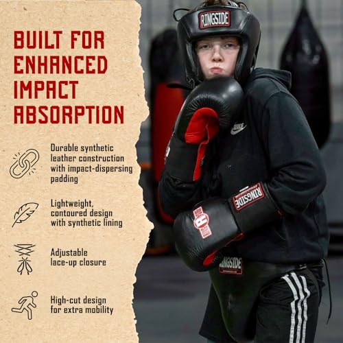 Ringside Boxing Groin Protector with Abdominal Padding, X-Large | Lightweight synthetic leather guard with an adjustable lace-up closure and a high-cut design for maximum ring mobility