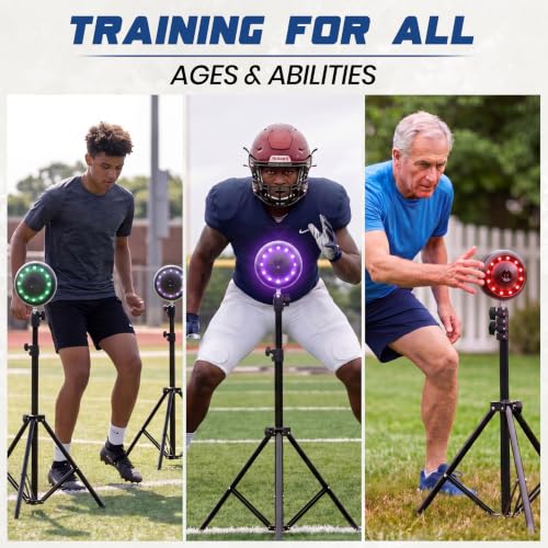 Reflexx RLT 2.1 Reaction Training Lights with TriPod's – Improve Reaction Time, Coordination & Focus – Adjustable Speed, Brightness & Sound Control – for Fitness, Rehab, Seniors & Athletes