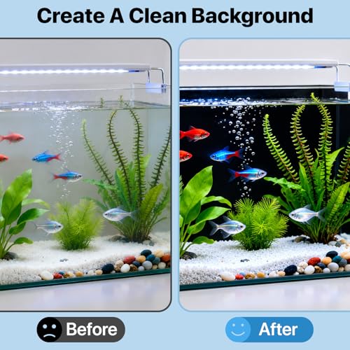 Black Aquarium Background, Static Cling Fish Tank Backdrop Wallpaper, Glue-Free, Reusable PVC Aquarium Décor Backgrounds, Easy to Install, Traceless Removal(23.6"x 78.7") - size: 23.6" x 78.7"
