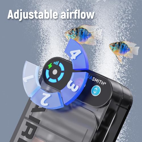 Live Bait Aerator,Ultra-Long Battery Life,Rechargeable Aquarium Air Pump 4w/64GPH(3000mAh Dual Hole) IPX4 Magnetic Charging Design,Suitable for Fishing Enthusiasts,with Hose and Stone