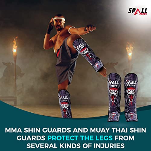 MMA Shin Instep Pad Kick Thai Pad Kick Boxing Guard Protector Leg Foot Guard(Grey Black-XS)