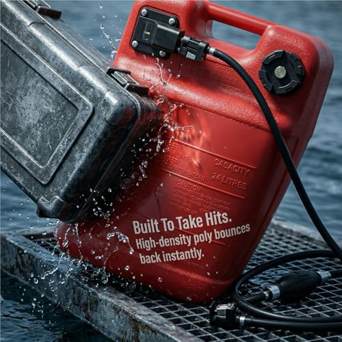 Marine Tank,6Gallon Outboard Marine Boat Transfer Tank with Fuel Line , Easy to Carry for Outboard Engine Boats,Fishing Boat, Deck Boat,Yacht (12L) - size: 24L