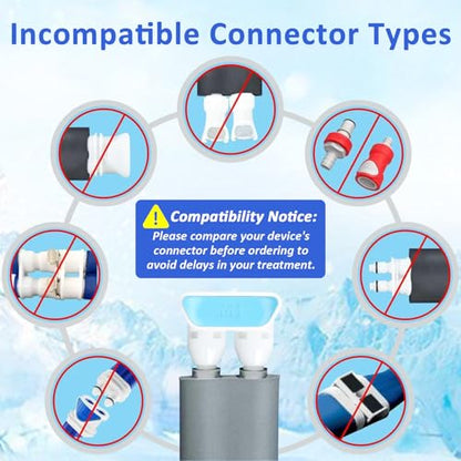 Calf Ice Pack Wrap for Cold Therapy Machine, Replacement Pad Only for Cryotherapy Unit, Cold Water Therapy for Shin Splint Relief, Leg Post-Surgery Swelling & Injury Recovery - Universal Connector