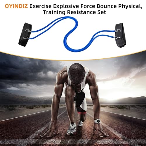 Resistance Speed Training Equipment, Dual Running Bungee Bands - color: Blue-6.6ft