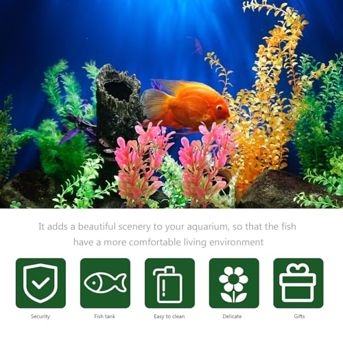 10pcs Artificial Aquarium Plants Plastic Betta Fish Tank Decorations Small Aquatic Grass for Plastic Aquariums Fish Tank Accessories