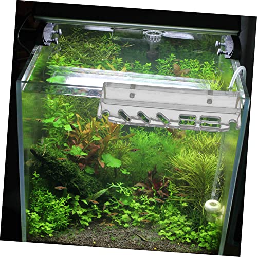 VANZACK Aquarium Tool Holder Acrylic Water Grass Tool Organizer for Fish Tank Maintenance Multiple Storage and Easy to Install