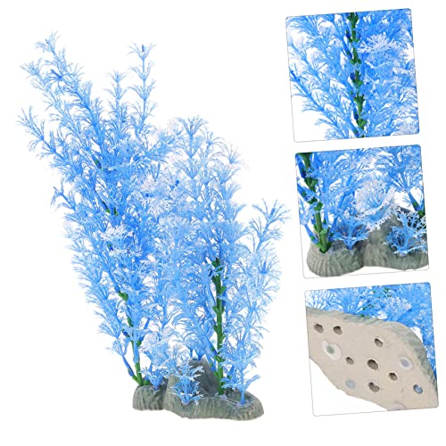 Creative Artificial Plant Aquarium Grass Decoration Realistic Water Resistant Desktop Tank Plant for Fish Tank Landscape Vivid and Design Essential Fish Habitat Decor