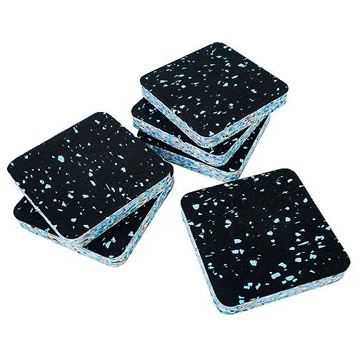 Luwint Treadmill Mat Pads, Rubber Foam Padding, Sound Isolation, Anti Vibration, Shock Absorbing, Noise Reduction Floor Protection Sheets for Treadmill, Washer Machine, Exercise Equipment - color: 6 Pcs