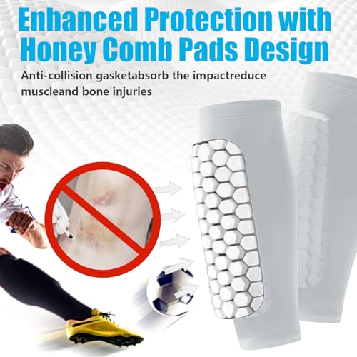BIRDDIE Soccer Shin Guards Shin Pads for Kids Youth Adult - color: White, size: X-Small