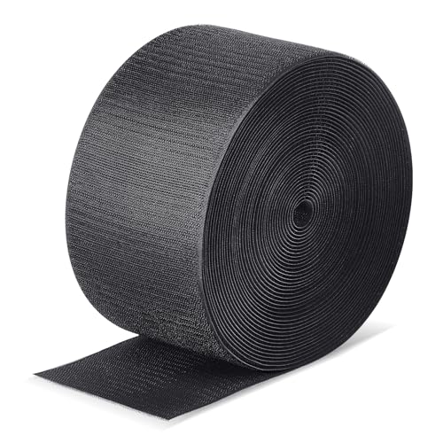 Shappy Gymnastics Mat Hook Fastener Gymnastics Cheer Mats Tape Strip for Tumbling 4" Wide Carpet Repair Nylon Hook for Carpet Bonded Foam Seams Cheer Gym Floors Cheerleading Supplies - color: Black