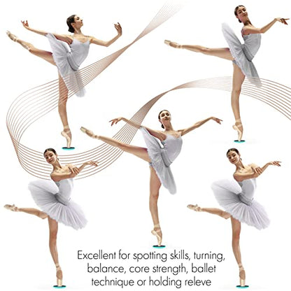Ballet Pirouette Disc for Dancers and Turn Technique Training | Portable Training Disc to Improve Pirouettes, Releve, Balance and Control for Dance, Gymnastics and Ice Skating - color: Sky Blue
