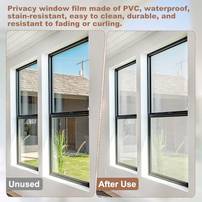 uxcell Window Privacy Film, 78.7 x 11.8 Inch Frosted Glass Window Film, Static Cling Non-Adhesive Reusable Door Coverings 3D Diamond Pattern for Bathroom Home Living Room, Clear - size: 78.7 x 11.8 Inch