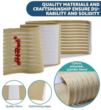 2-Pack High-Elastic Wrist Support Straps Wrist Compression Bandage - Wrist Wraps Wristbands for Carpal Tunnel Arthritis Tendonitis Weightlifting Tennis Basketball - Breathable Soft (Beige) - color: Beige