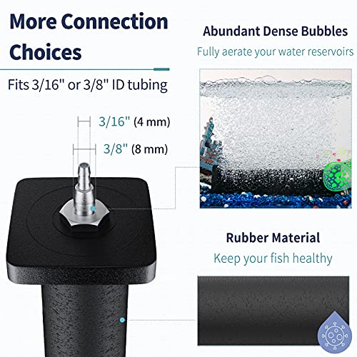 Pawfly Aquarium 8 Inch Air Stone Cylinder for Larger Pump Bubble Diffuser for Outdoor Pond Garden Circulation System and Large Fish Tanks - size: 8 Inch