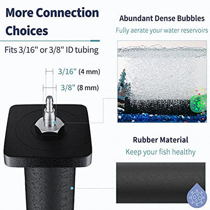 Pawfly Aquarium 8 Inch Air Stone Cylinder for Larger Pump Bubble Diffuser for Outdoor Pond Garden Circulation System and Large Fish Tanks - size: 8 Inch