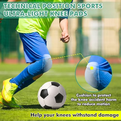 HooLing 4 Pcs Football Knee Pads, Ultra Light Skill Positions,Youth - size: Youth
