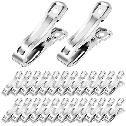40 PCS Stainless Steel Garden Clips, Heavy Duty Greenhouse Clamps for Netting, Strong Grip to Secure Shade Cloth or Plant Cover on Garden or Greenhouse Hoops