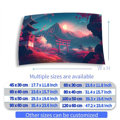 Aquarium Background Stickers - Japan Torii Fuji Sakura Self-Adhesive Fish Tank Reptile Terrarium Decor Poster (100 x 50 cm / (39.3 x 19.6 inches)) - size: 100 x 50 cm / (39.3 x 19.6 inches)