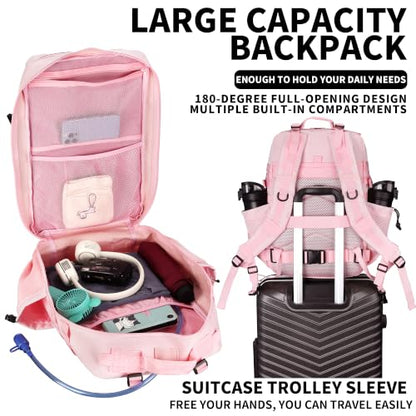 Military Tactical Backpack 45L/25L 3 Day Assault Pack Molle Daypack Hiking Backpack for Men and Women (Pink, 45L) - color: Pink, size: 45L
