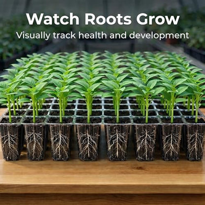 Gardzen 10 Pack 40 Cell BPA Free Seed Starter Tray Kit - Reusable Plant Germination Trays with Adjustable Vents, Sowing Tool & Labeling Set for Indoor Gardening Vegetables Herbs Flowers - size: 10-Pack
