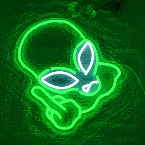 Alien Neon Sign for Wall Decor, USB Powered Green Game Room Neon Light, Green Alien LED Light Up Sign for Kids Birthday New Year Man Cave Teen Party Game Room Decoration - style: Green Alien