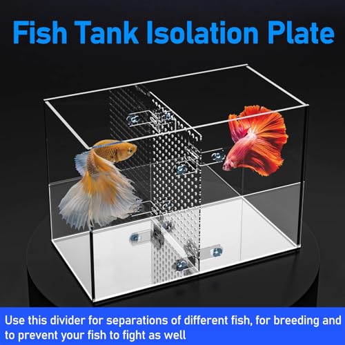 Acrylic Fish Tank Divider, Transparent Aquarium Board for Optimal Fish Separation and Tank Organization, Plate Baffle Cover Blocking Fish Partition Net,One Color-44x70cm/17.3x27.5in