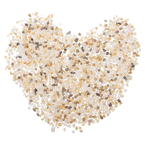 250g/0.55lb 3-6mm Decorative Gravel Stones, Coarse Sand Stone DIY Decor for Vase Filler Beads Crafts Fish Tank Aquarium Garden Decoration Potted Plants, Taupe