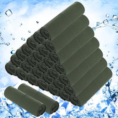 Hosuly 30 Pack Cooling Towels 40"x12" - color: Army Green