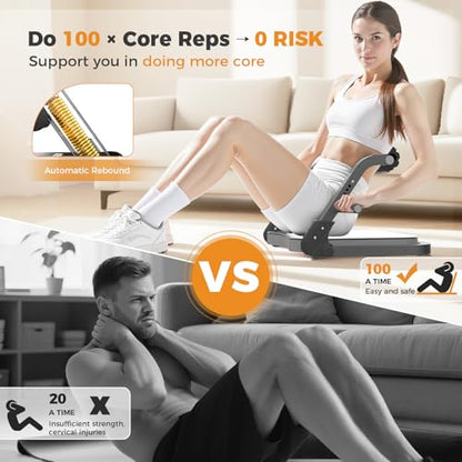 Ab Machine, Sit Up Exercise Equipment,Core Workout Equipment for Home