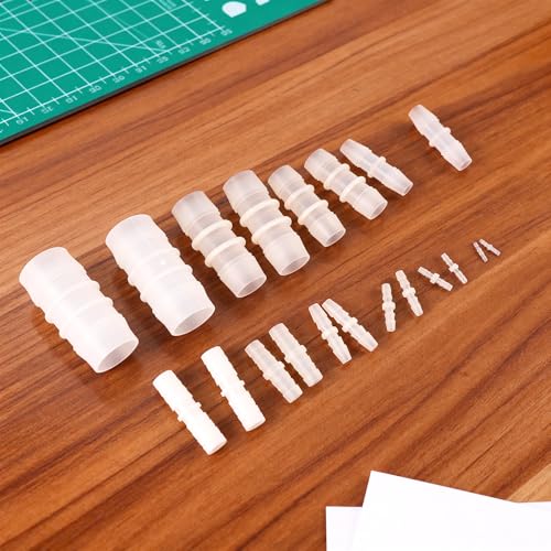 Plastic Hose Barb Fitting, 1" x 1" Barbed Splicer Mender Joint Adapter Union Fitting (Pack of 5) - size: 1 Inch