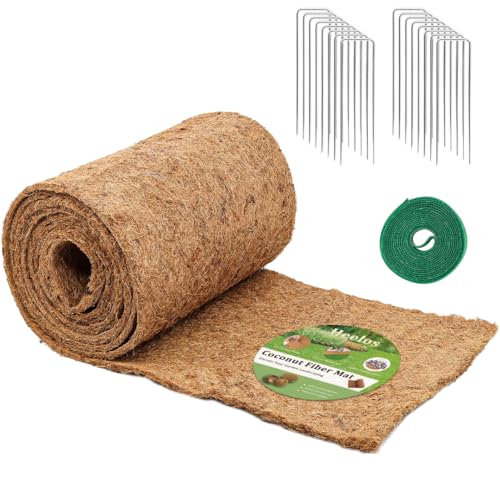 Thick Coco Fiber Liner Roll,120x12.1inch Natural Coconut Liners for Planter Box Flower Basket, Coco Coir Sheets Coconut Fiber Mat,Garden Decoration, DIY Moss Pole,Animal Pet Pad, Reptile Carpet - size: 120.1IN x 12IN