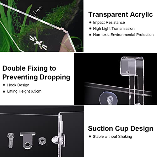 Transparent Acrylic Fish Tank Breeding Box, Aquarium Isolation Incubator, Separation Breeder Box for Fish, 30 cm x 10 cm x 10 cm