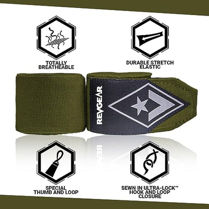 Revgear 2-Inch Wide Elastic Hand Wrap - color: Army