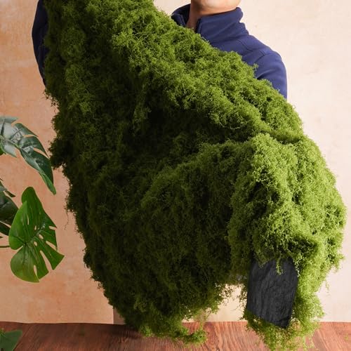 Fake Moss Mat, Artificial Moss Table Runner for Wedding Decor Table Centerpieces Fairy Garden Crafts Indoor Green Faux Grass Wall Decor (Green: 39 x 39Inch / 100 x 100cm)
