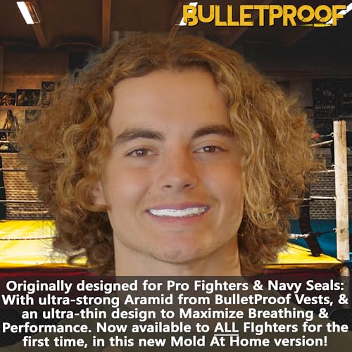 Bulletproof MMA & Boxing Mouth Guard: Thinnest Most Breathable Mouthguard! - color: Lava Black, size: FIGHTING