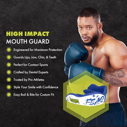 DAMAGE CONTROL High-Impact Sports Mouth Guard – Fear None - color: Fear None, size: Adult