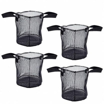 4PCS Aquatic Plant Pots, Reusable PVC Pond Planting Bags with Sturdy Handles, Aquatic Plant Baskets, Grow Bags for Island Live Aquarium Flowers, Convenient to Storage (Round) - size: Round