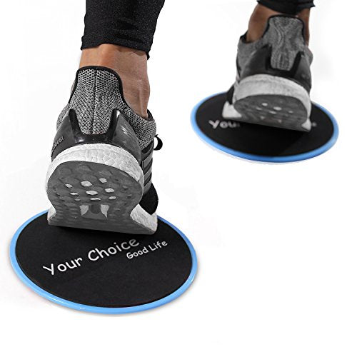Your Choice Core Sliders - Dual Sided Exercise Gliding Discs for Carpet & Hardwood, 7" Workout Sliders